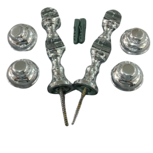 Jogo Suporte Europa Duplo Fino Cromado 19/19 mm