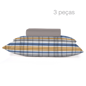 Jogo de lençol queen 3 peças Teka Crystal