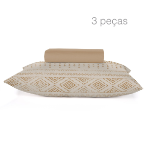 Jogo de lençol queen 3 peças Teka Crystal