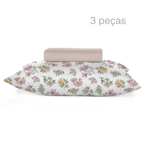 Jogo de lençol queen 3 peças Teka Crystal