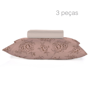 Jogo de lençol queen 3 peças Teka Crystal