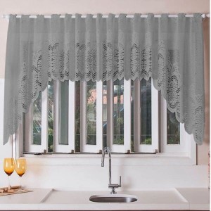 Cortina de renda cascata para varão de até 1,50m