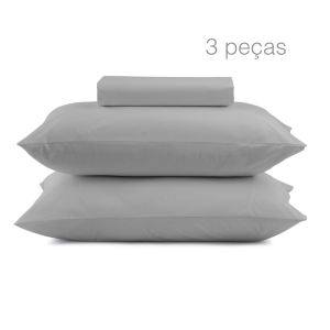 Jogo de lençol queen 3 pçs liso Super Cotton