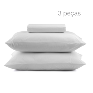 Jogo de lençol queen 3 pçs liso Super Cotton