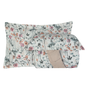 Cobreleito queen Anarruga estampada