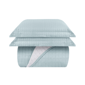 Cobreleito solteiro duo grid dupla face